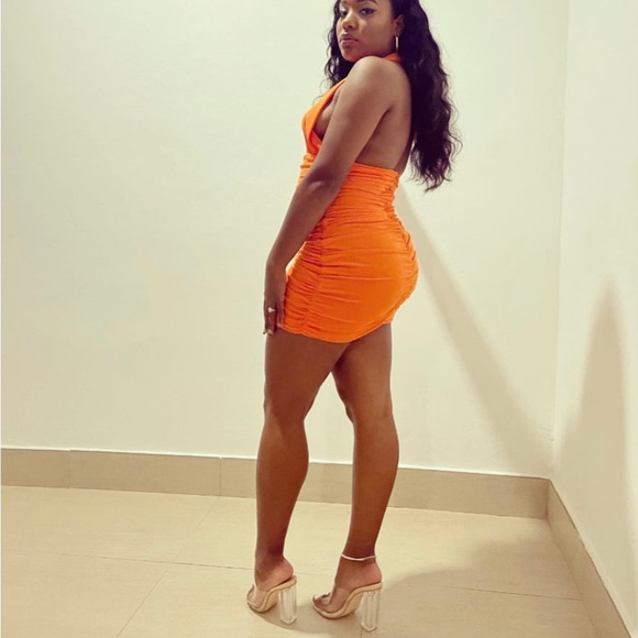 Mini orange dress - Picture 3 of 3
